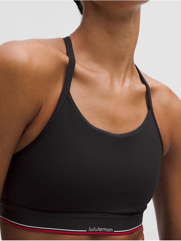 Lululemon Flow Y Sports Bra Red Black Size 6